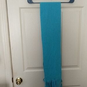 Blue Fringed Scarf